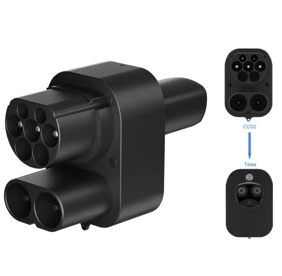 Адаптер Tesla US — CCS2 + Type2 — DC зарядная станция